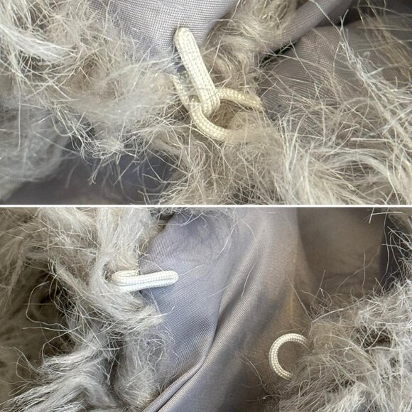 Lanshifei super soft & fluffy FAUX FUR teddy jacket ~ soft gray ~ w/ hood! - Picture 6 of 8